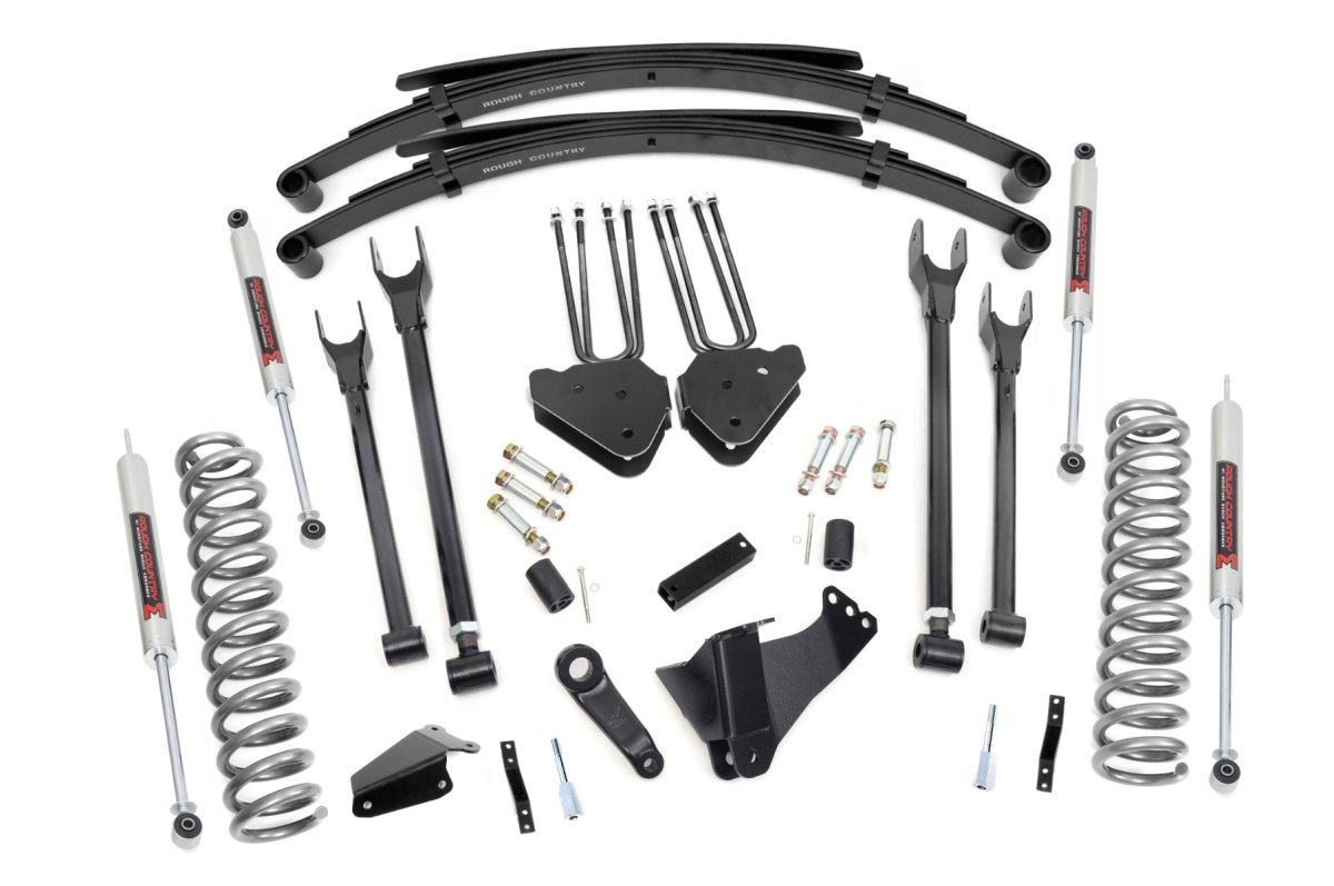 Ford F-350 Super Duty Suspension Lift Kit - Rough Country - 6 Inch Lift Kit | Diesel | 4 Link | M1 | Leaf Springs - '05-'07